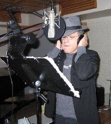 Wayne Powers in the recording studio.